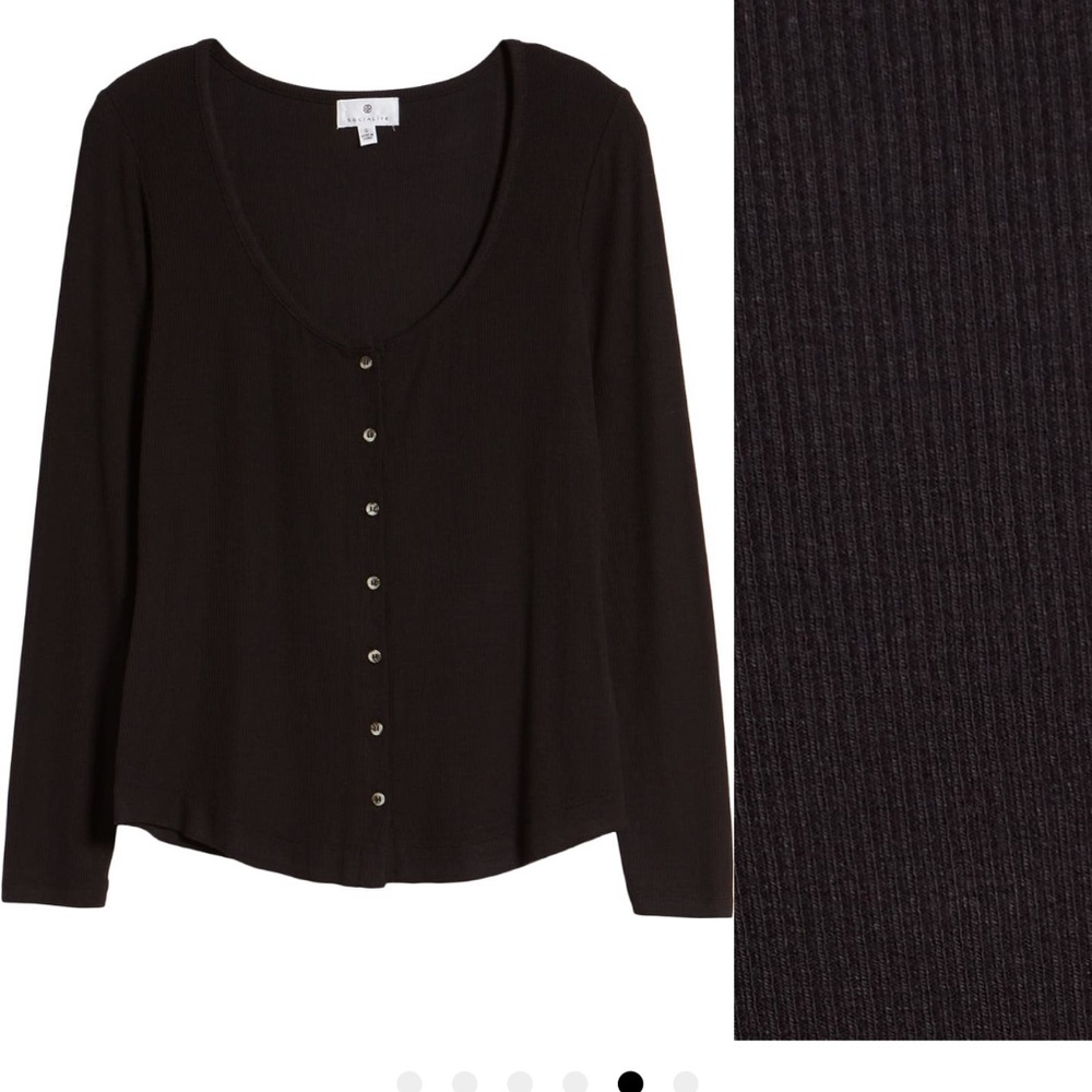 Socialite Button Front Top